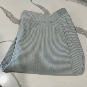 Athleta women's‎ Brooklyn textured ankle pants size 14 petite green striped